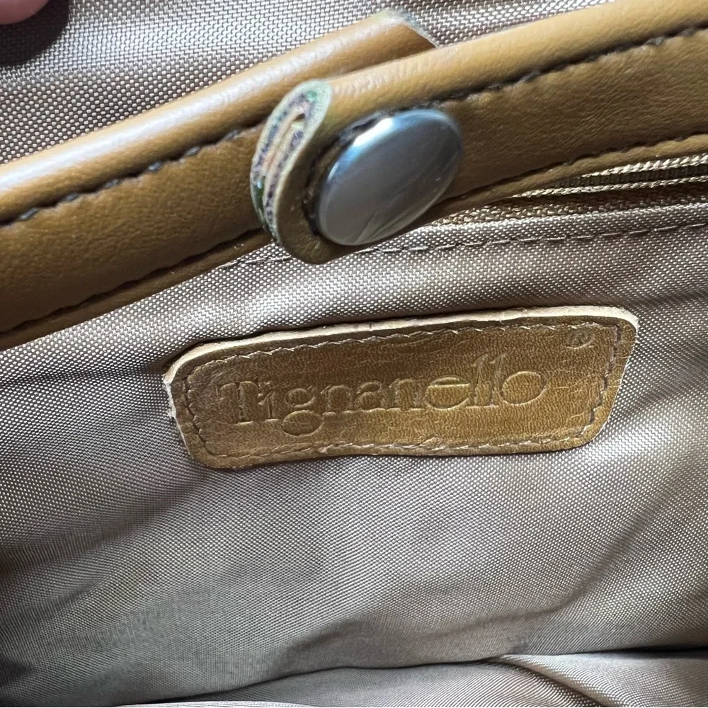 Tignanello Genuine Leather Backpack Purse in Nut Tan Brown Buttery Soft NWT
